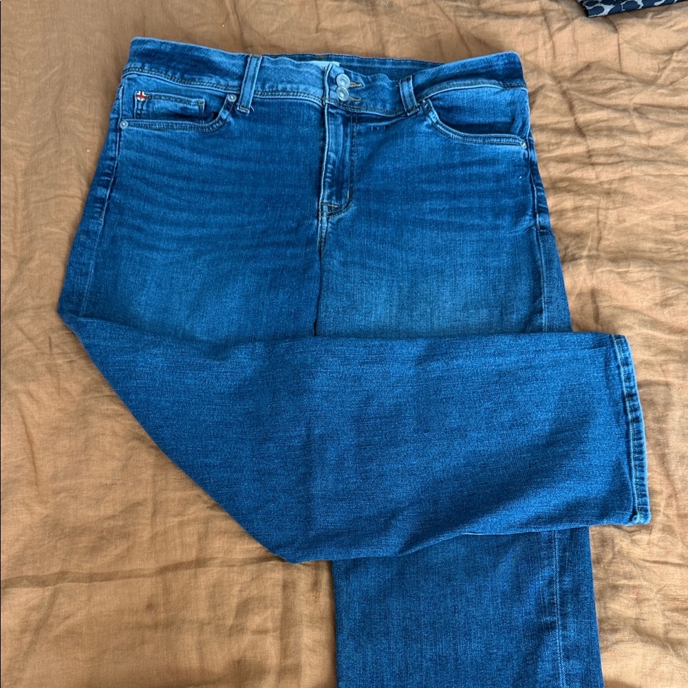 Hudson Ginny Straight Classic High-Rise Women's Jeans in Medium Blue